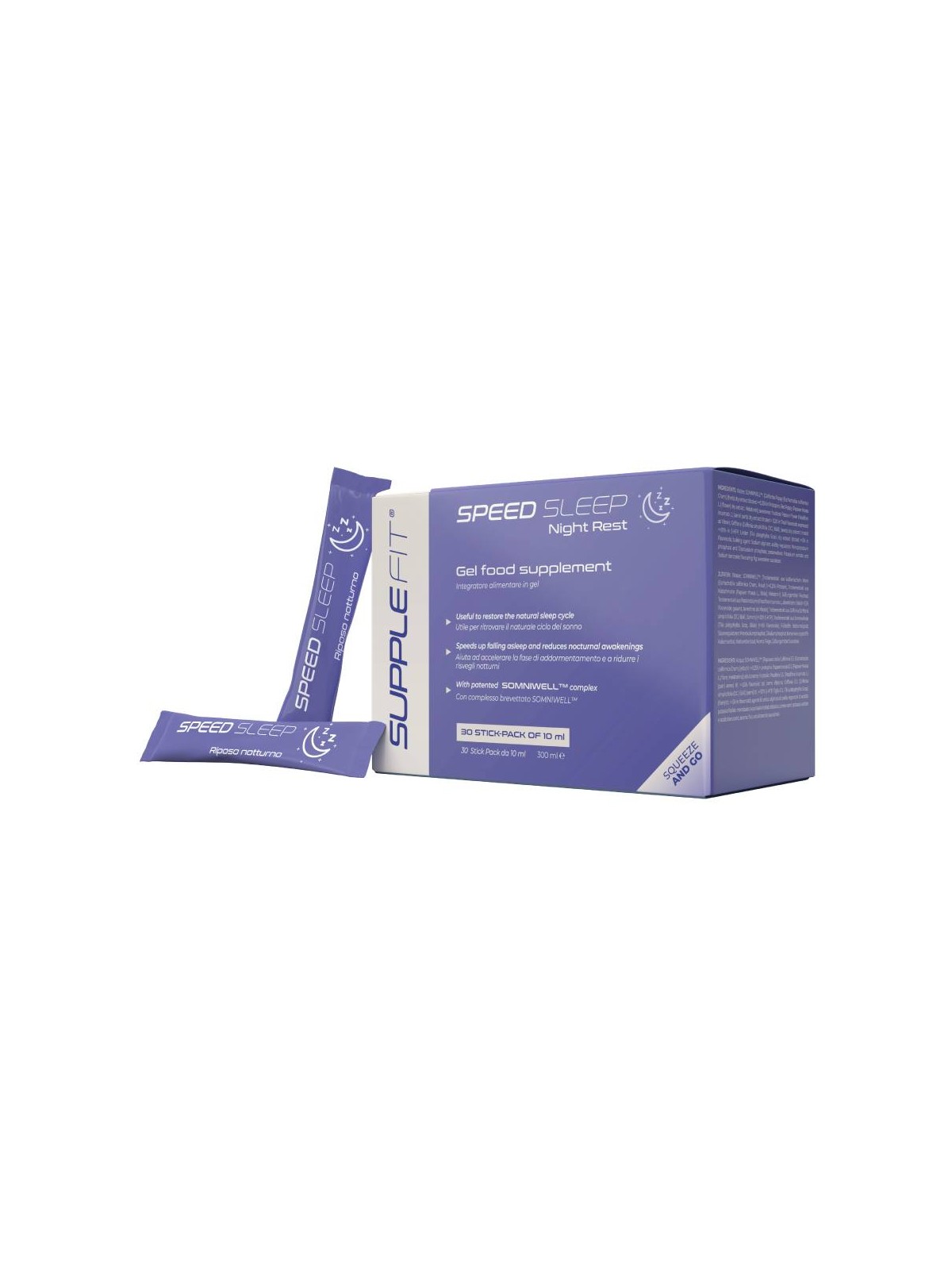 SPEEDSLEEP - Voedingssupplement in gel met zoetstof 30 x 10 ml