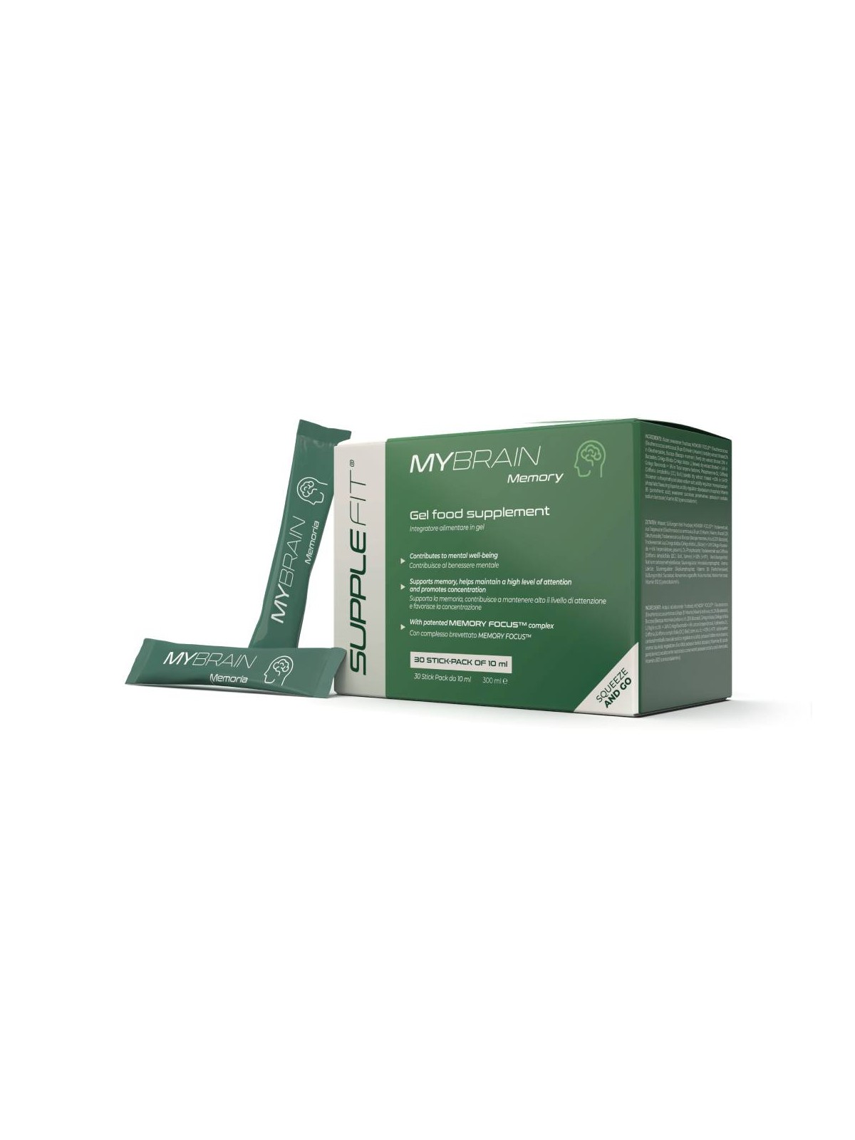 MYBRAIN - Integratore alimentare in gel per la memoria 30 x 10 ml