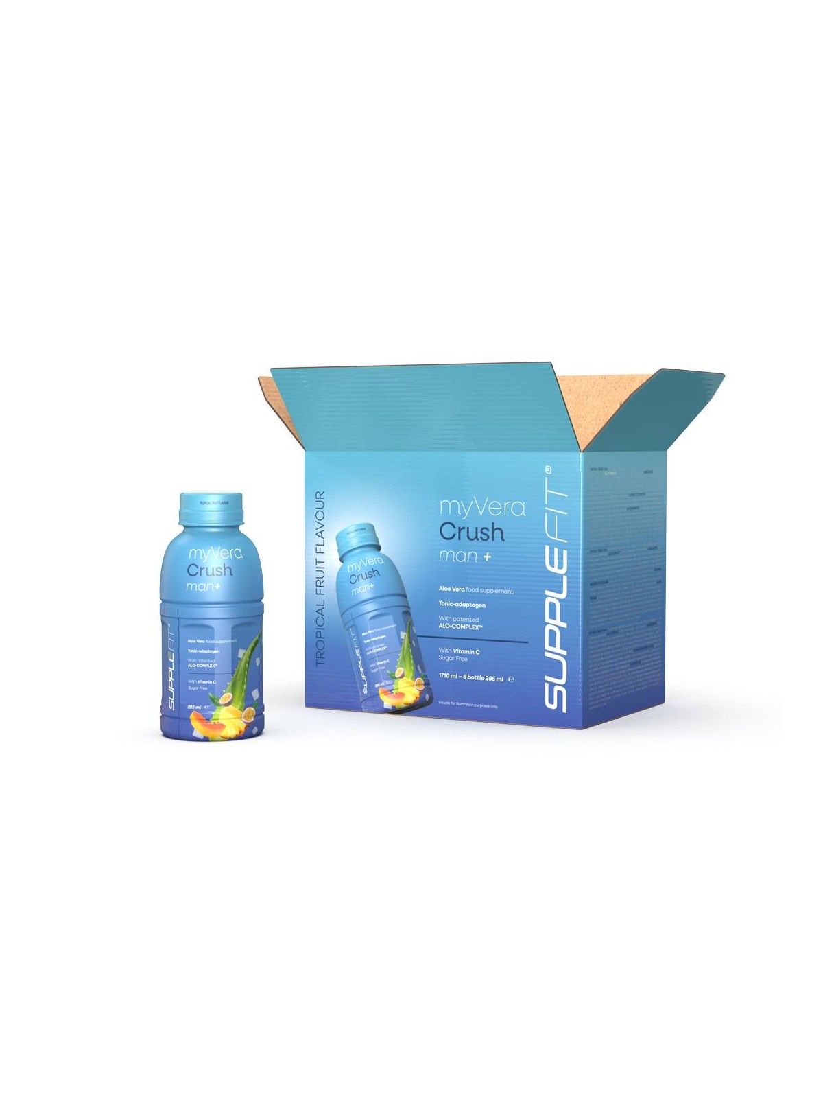 MAN + MyVera Crush - Complément alimentaire en bouteille unidose 285 ml